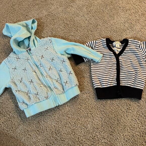 4 Piece LOT of Baby Girls Size 24 Months Winter Tops & Bottoms Hooded Jacket - Picture 2 of 15